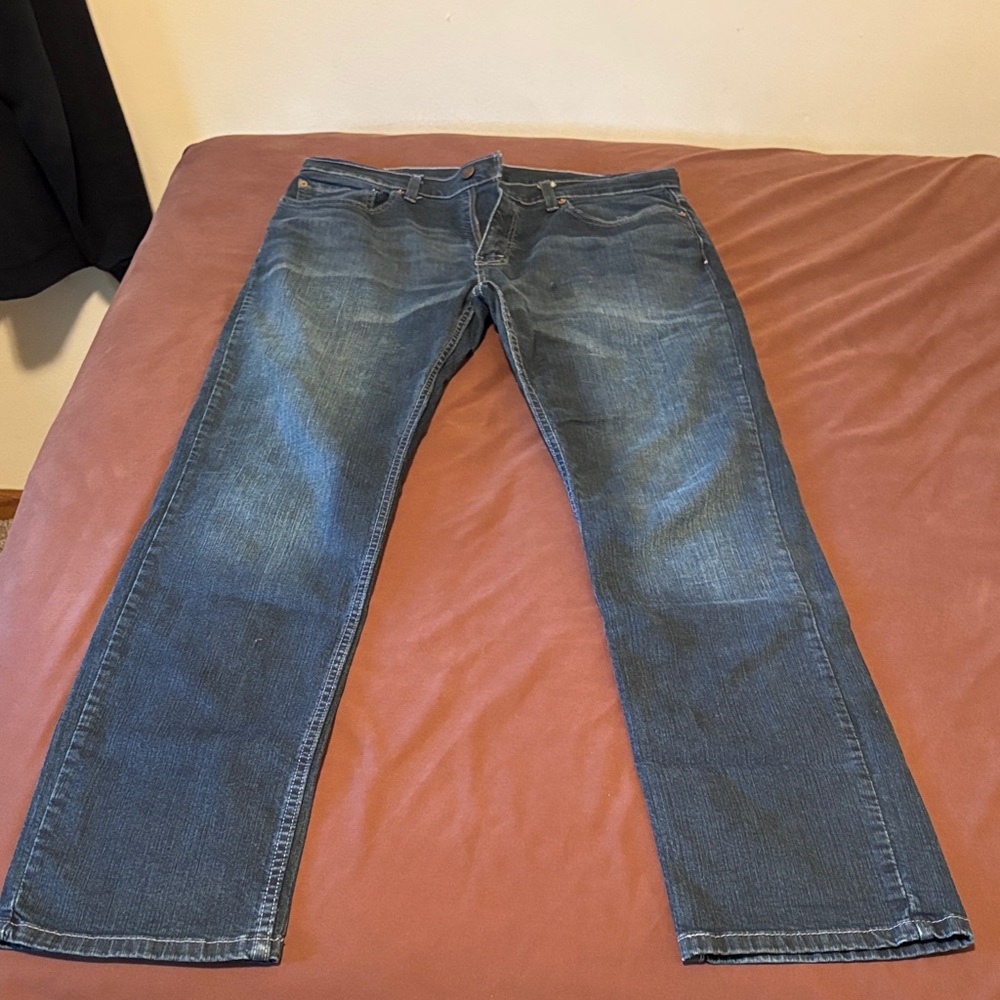 Classic Blue Men's Straight Jeans